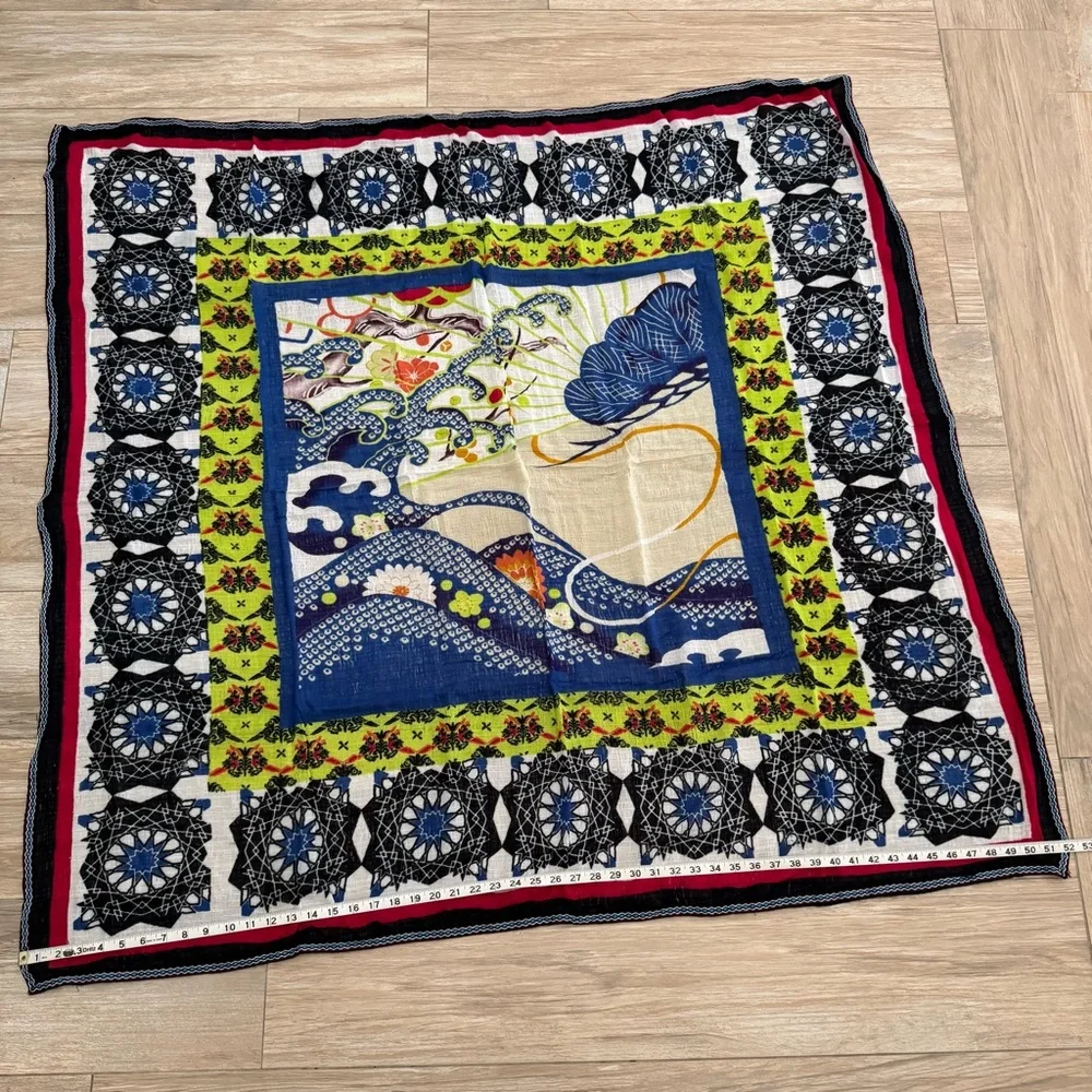 Oversized Asian Inspired Scarf